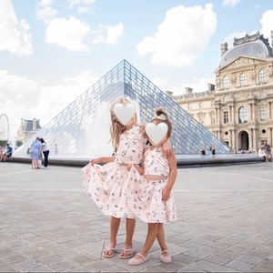 Joyfolie Pink Floral Melissa Bow Set - Girls 3